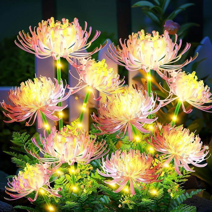 1 lampada solare da esterno a forma di fiore, impermeabile IP65, ideale per decorazioni da giardino.