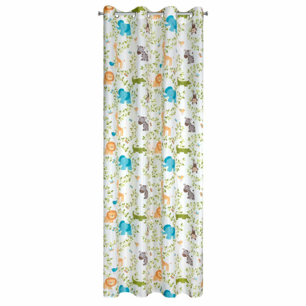 Zasłona dziecięca Jungle 140x250 kolorowa