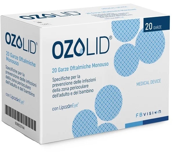 Gaze Ozolid Lipozoneye 20 pièces Protection et hygiène oculaires