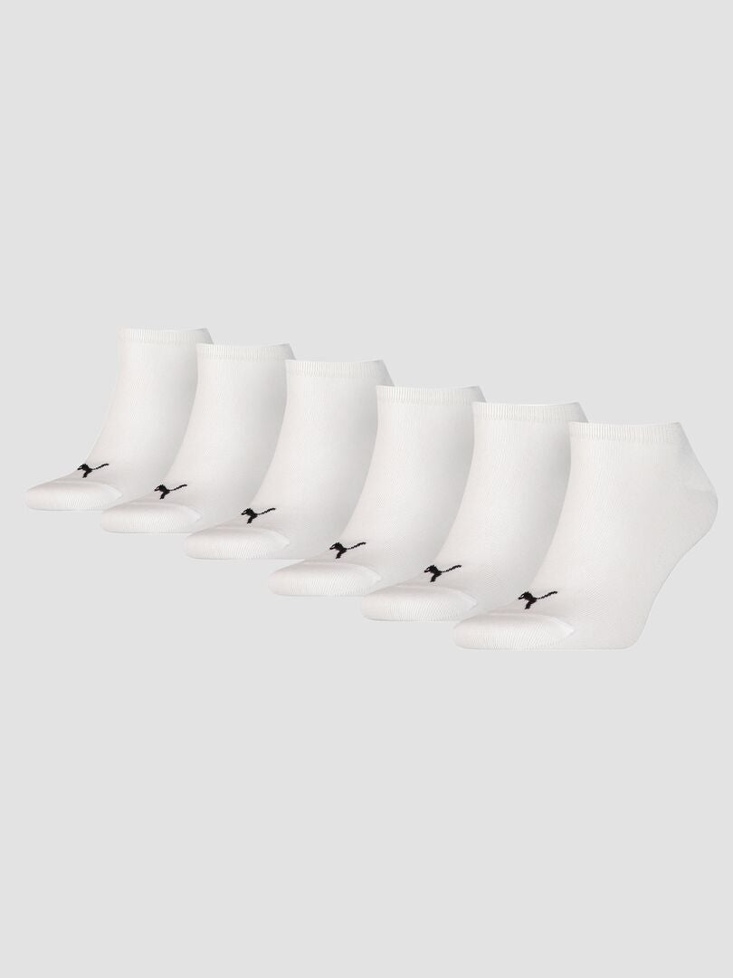Conjunto de 6 pares de meias Puma unissex - BRANCAS