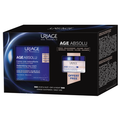 Uriage Age Absolu kasdienio naudojimo rinkinys, senėjimą stabdantis, papildantis veido kremas, 1 vnt., 1 vnt.