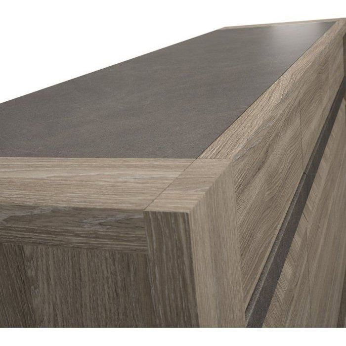 Credenza MARCEAU – Finitura rovere canneto – 3 ante – 190 × 48 × 88 cm – GAMI