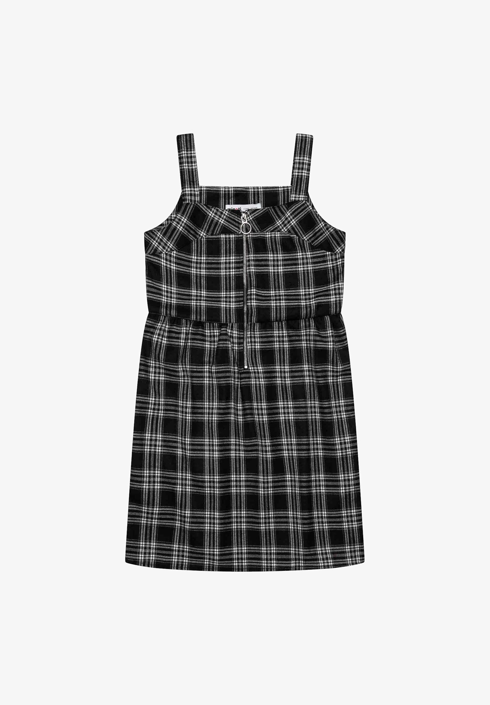 MINOTI CHECKED ZIP - Cocktailkleid / Partykleid - schwarz