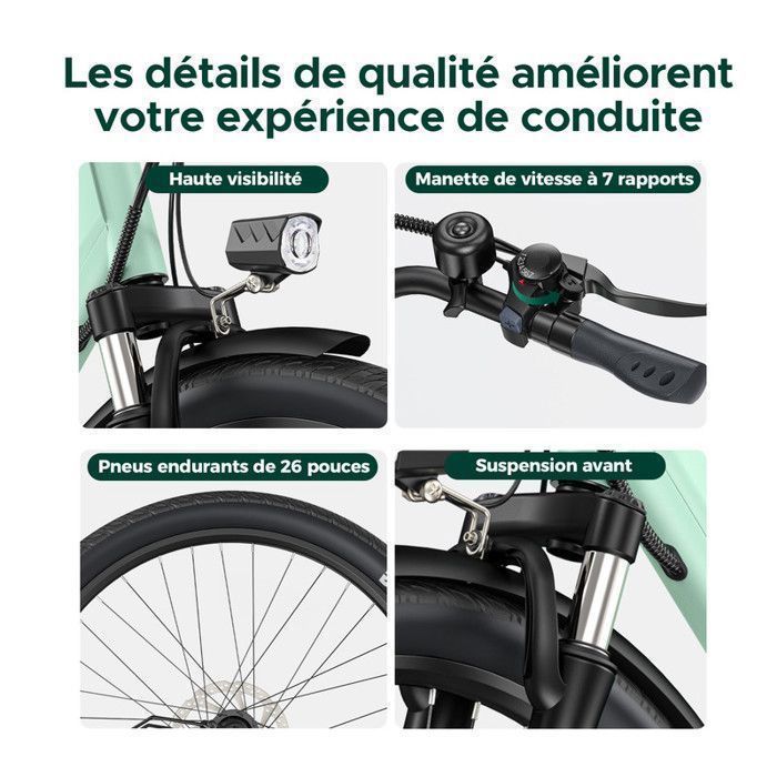 HILLMILES Milecity 1 - Vélo Électrique 26