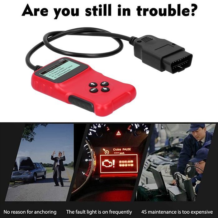 OBD2 Car Diagnostic Scanner Engine Fault Detector Code Reader 5 Languages V309
