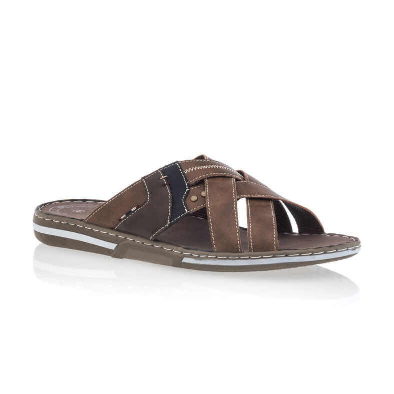  Sandálias masculinas marrons / Sapatos de bico aberto