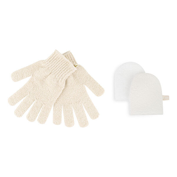 Luvas esfoliantes e discos de polimento facial So Eco
