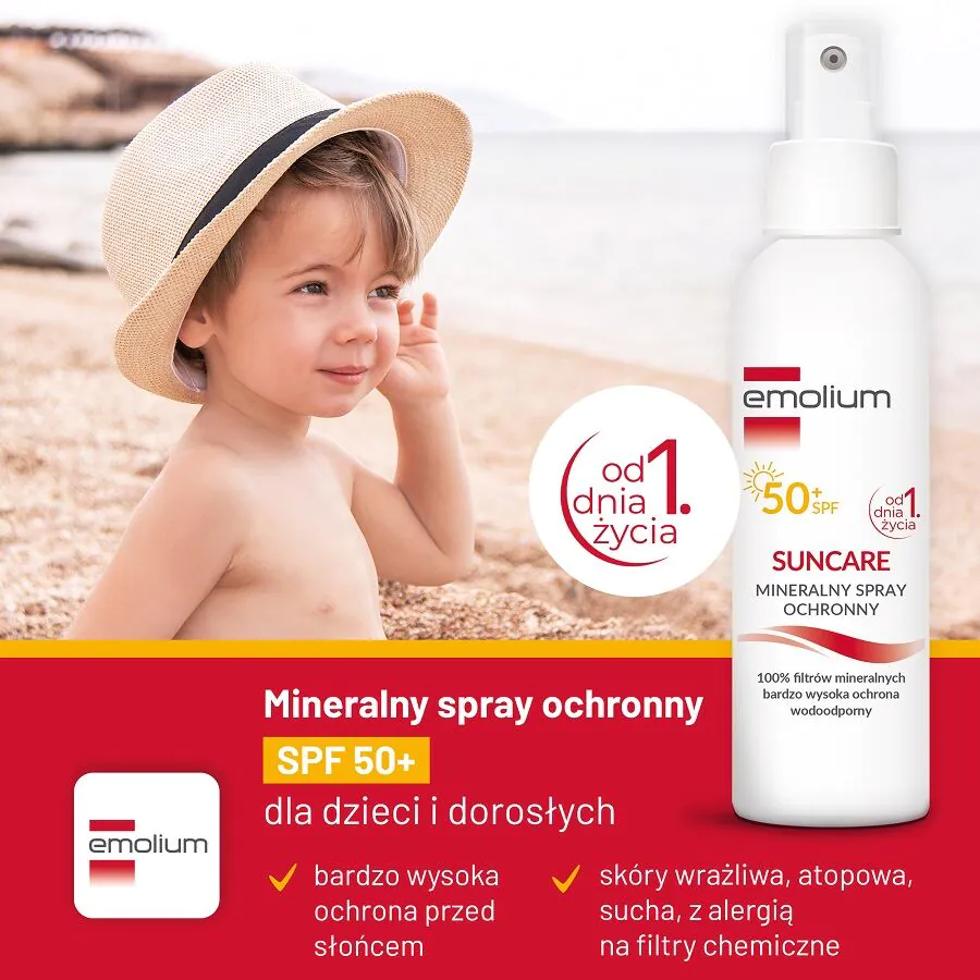 Emolium Suncare Mineralny spray ochronny SPF50+
