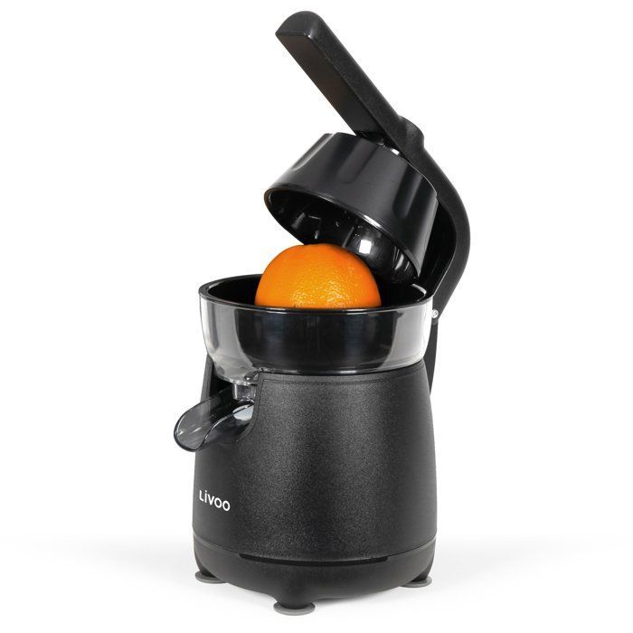 Exprimidor eléctrico de cítricos con brazo - LIVOO - DOD211N - 120 W - 1 cono grande y 1 cono pequeño - Negro