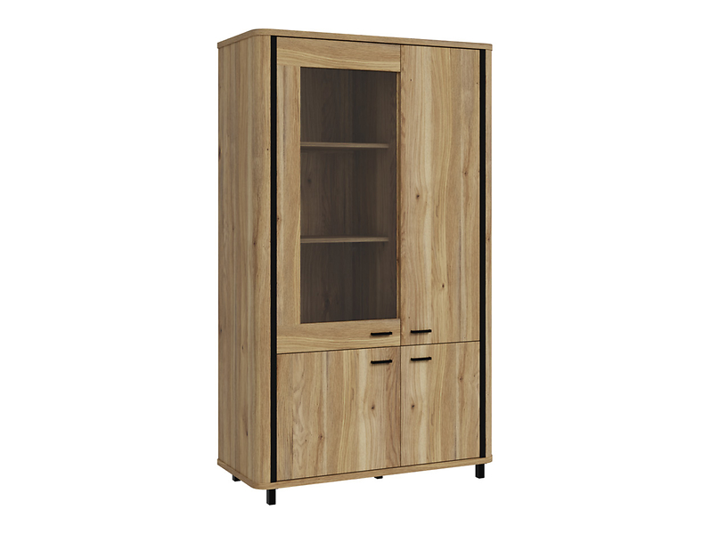 Witryna Falam 99 cm z 4 drzwiami dąb mouvella