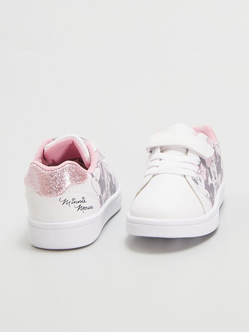 Tênis Minnie Mouse com Velcro - BRANCO
