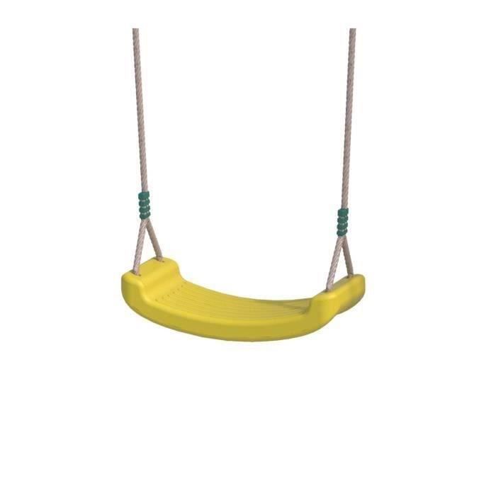 TRIGANO Aire de jeux en bois SMART XPERIENCE - 2 balancoires 1 toboggan 1 mur d'escalade - 7 enfants