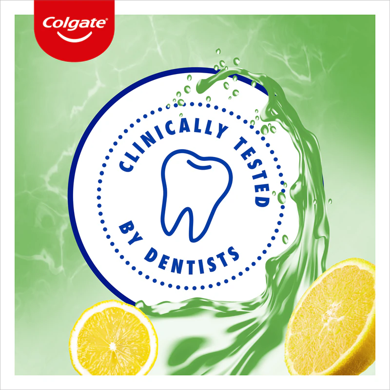 Colgate Plax ústna voda s čajom a citrónom na redukciu zubného povlaku