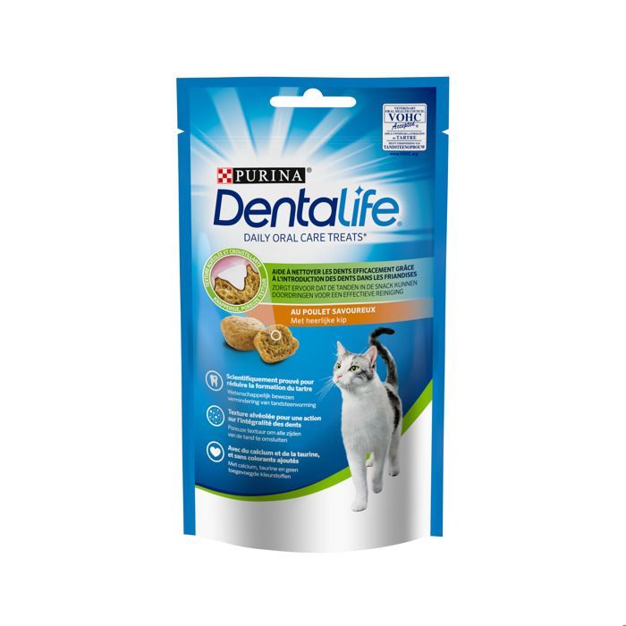 DENTALIFE Kat met Kip - 8x40g - Traktatie voor volwassen katten