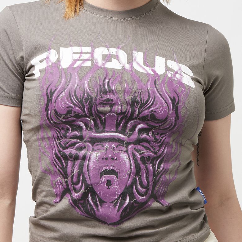 Aansluitend T-shirt met Medusa-print