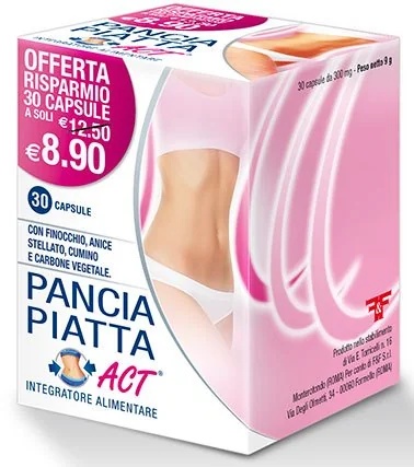 F&F Flat Belly Act voedingssupplement voor darmtransit, 30 capsules