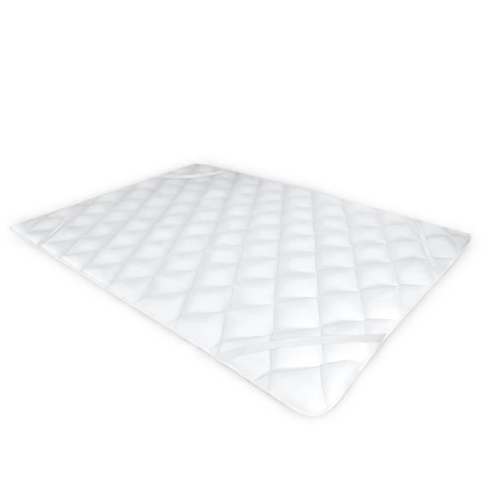 Cubrecolchón de 180x200 cm - Relleno de microfibra - Suave y mullido - Lavable a máquina