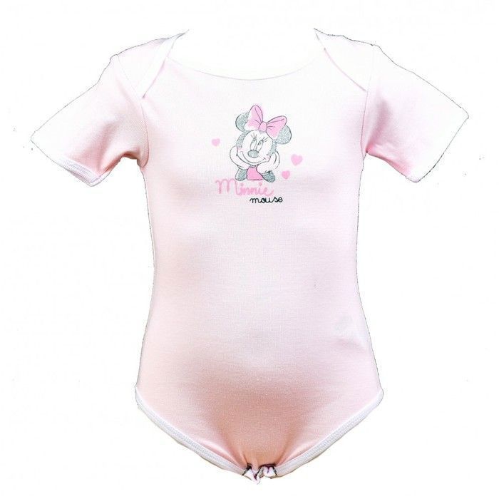 Babyrompertje - OZABI - Minnie Mouse meisje - Korte mouwen - 100% katoen - Maat 6 tot 24 maanden