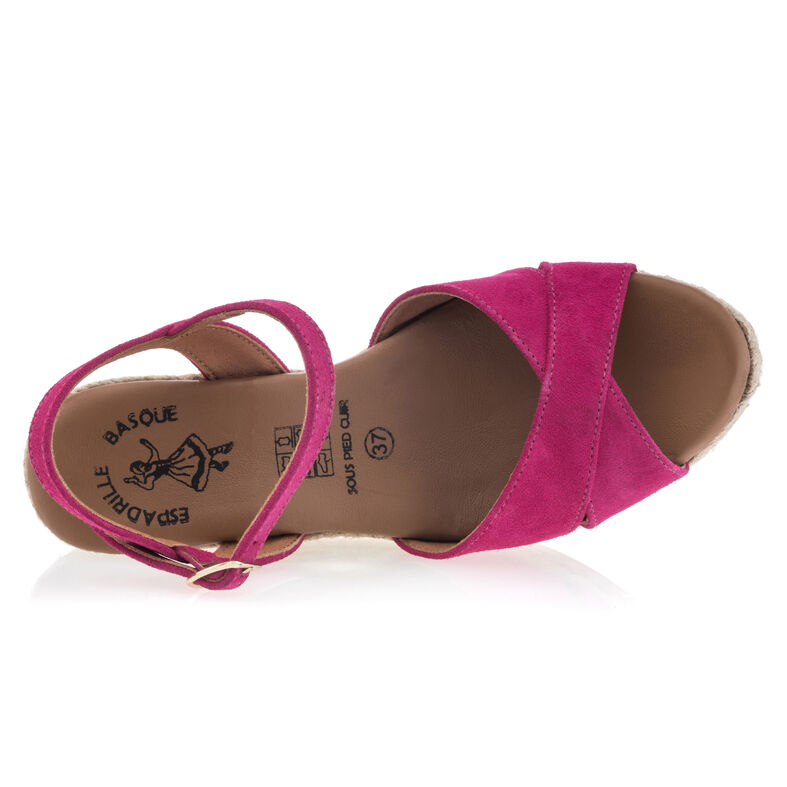 Rosa espadriller med tausåler til dame
