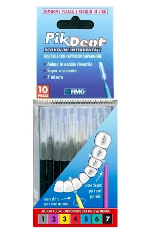 Cepillo interdental Pikdent 7 negro 1,2 mm 10 unidades
