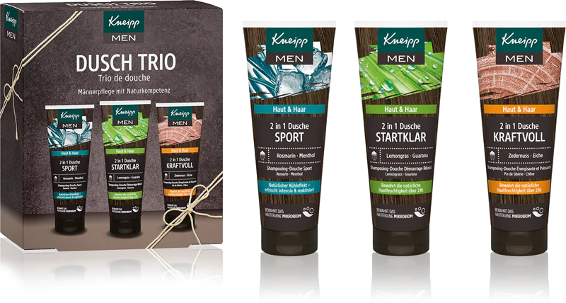 Conjunto de presentes Kneipp Men Shower Trio para homens