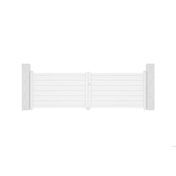 Portail battant - Casanoov - EIGER - 3,5m H.114cm - Blanc  - Aluminium
