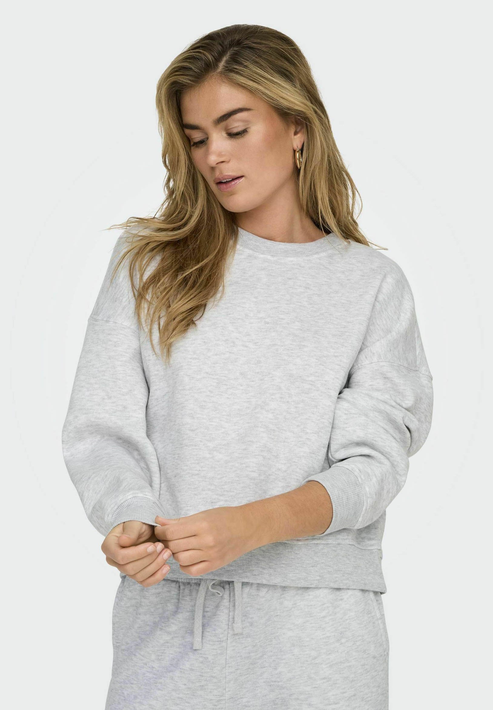 ONLY ONLBEST CREW NECK - Felpa - grigio chiaro mélange