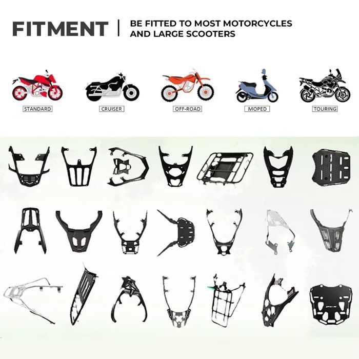 Bauletto posteriore per moto da 57 litri, impermeabile con serratura, imbottitura interna e staffa di montaggio – Adatto per BMW GS 1200/1250 ADV