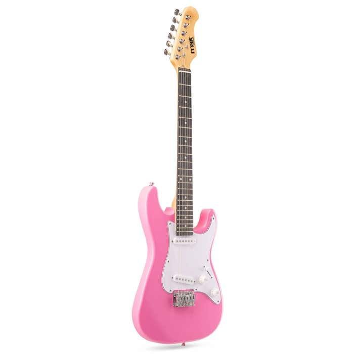 MAX GigKit Junior 3/4 størrelse rosa elektrisk gitar for barn med 20W forsterker