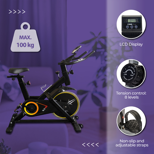 Stacionárny spinningový bicykel Keboo série 900, zotrvačník 18 kg