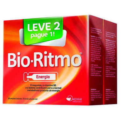 Bio-Ritmo Energitilskudd Tretthetsreduksjon 2 x 20 ampuller 2 x 20 ampuller