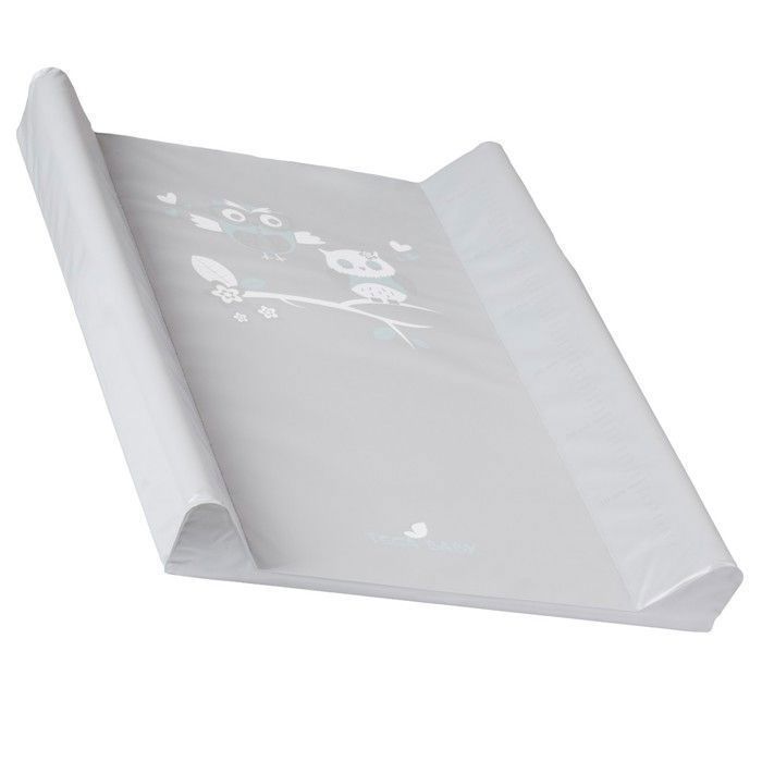 Luxury baby changing mat - TEGA BABY - 48.5 x 70 cm - Grey - Owls