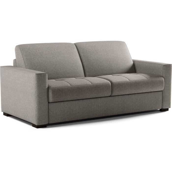 Sofá-cama Express - MARIUS - Tecido bege - Colchão de 14 cm - 190 x 100 x 87 cm