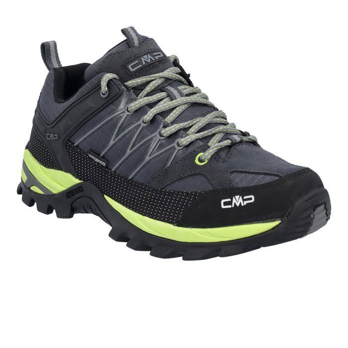 Scarpe da trekking basse impermeabili CMP Rigel - antracite-verde lime - taglia 47