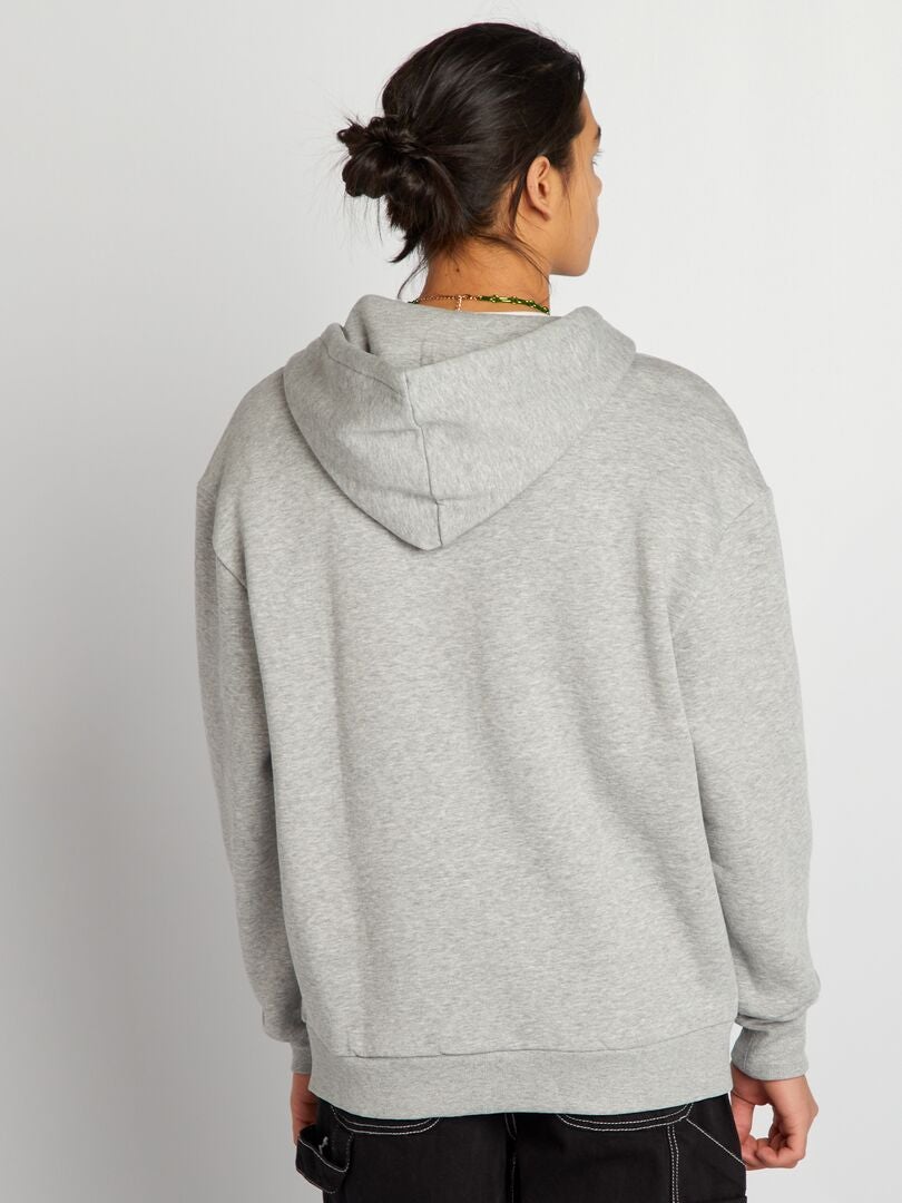 Hoodie met rits - GRIJS