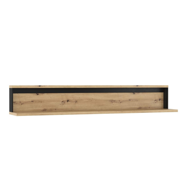 Nowoczesna półka wisząca QUARO elegancka do salonu dąb artisan