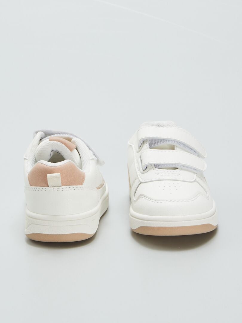 Sneakers met klittenbandsluiting - WIT