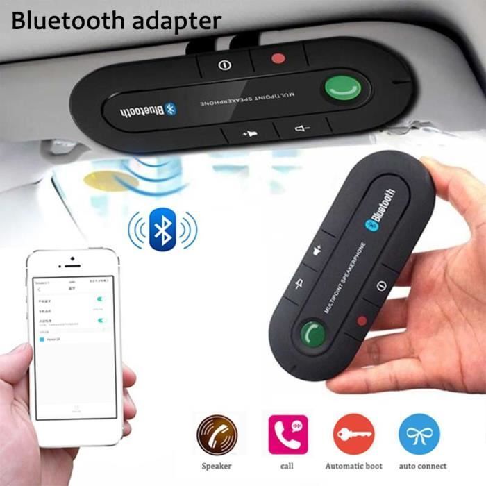 Accessoire audio - vidéo,Kit Bluetooth pour voiture, mains libres, haut parleur, sans fil, téléphone, lecteur de musique MP3, avec