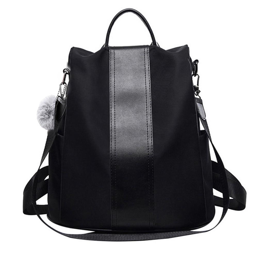 Sac à dos antivol compact pour femmes, sac d'école réversible, sac bandoulière imperméable pour filles