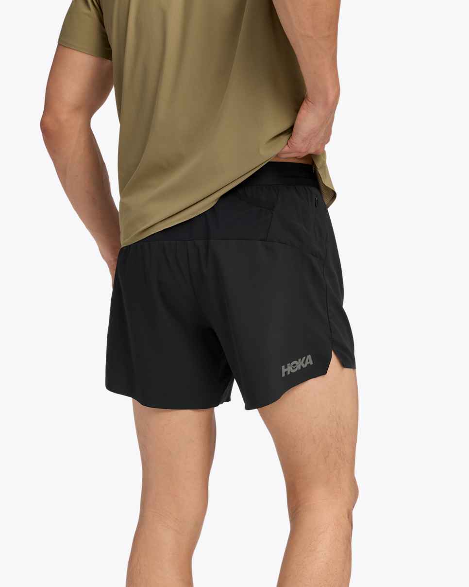 HOKA Glide 5-Tommers-Shorts mit Unterbrustband Schwarz