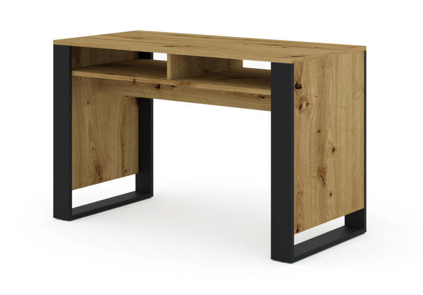 Biurko MONDI 120x55x75 cm dąb artisan / czarny