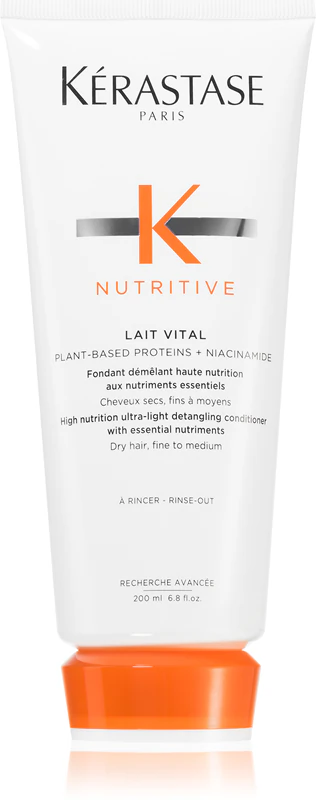 Kérastase Nutritive Lait Vital, condicionador regenerador profundo para cabelos secos.