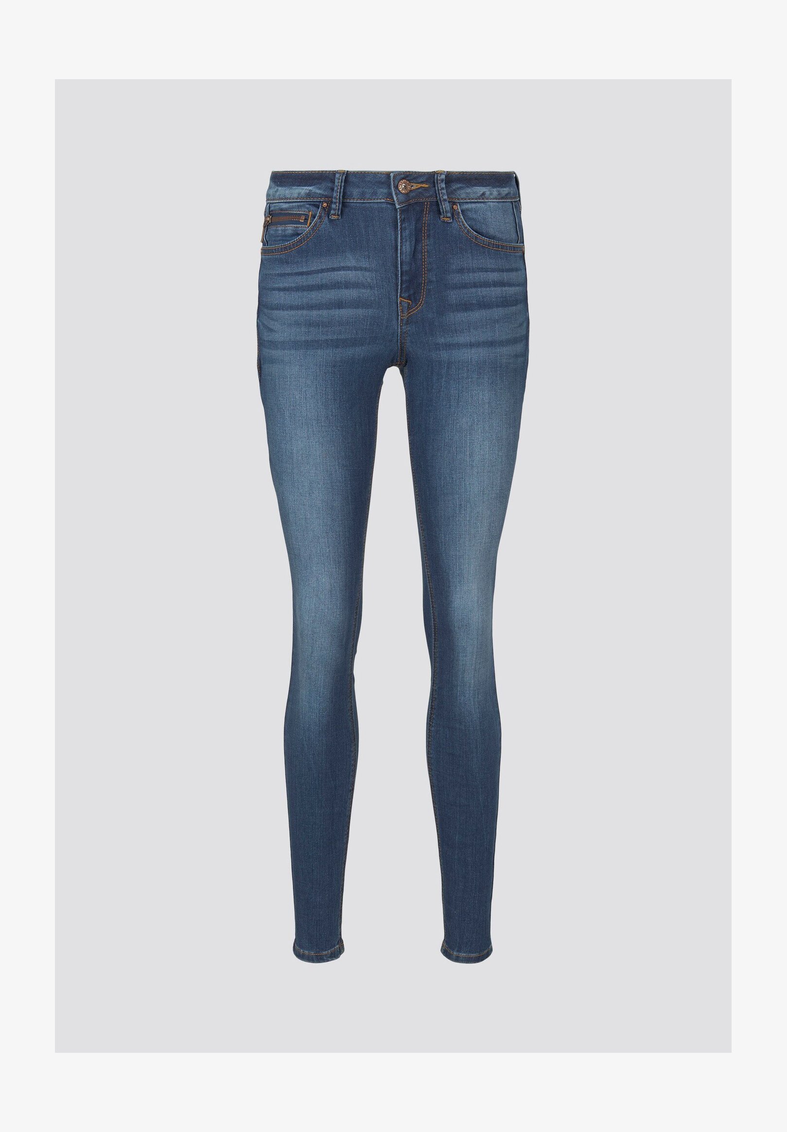 TOM TAILOR DENIM TTJONA - Skinny Fit jeans - strakke middensteenblauwe denim