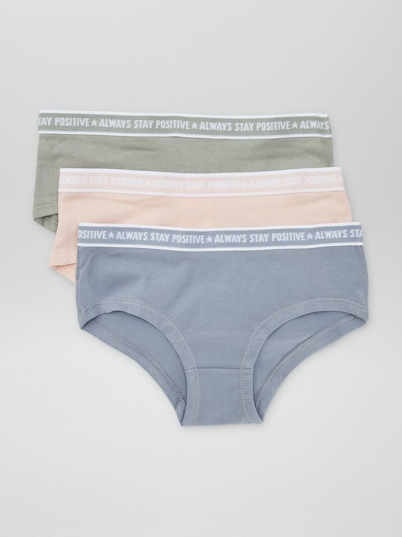 Set van 3 stretch culottes - KHAKI