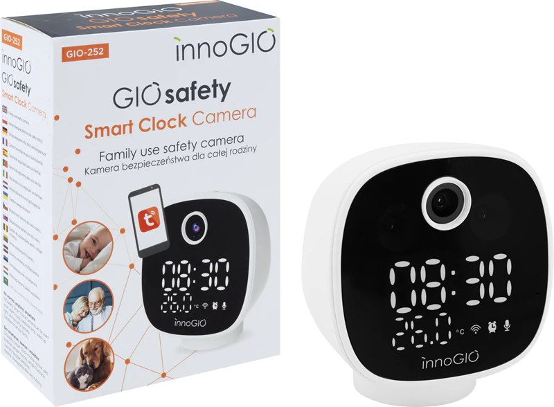 innoGIO GIO Relógio Inteligente de Segurança Câmera Inteligente Wi-Fi para Casa