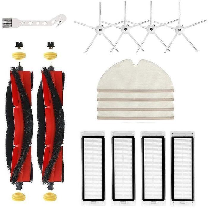 For S5, S5 Max, S6, S6 Pure, S6 Maxv, E2, E3, E4, E5 Robot Vacuum Cleaner Accessories: Roller Brush, Side Brush, Filter