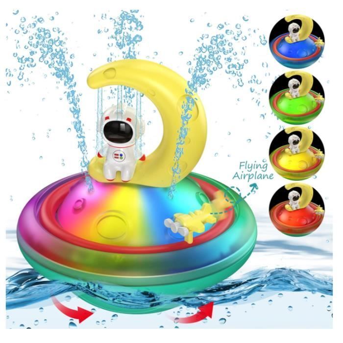 Juguetes de baño para niños de 2 años con fuente de luz LED, juguetes de ducha con sensor automático, juguetes para bañera y piscina.