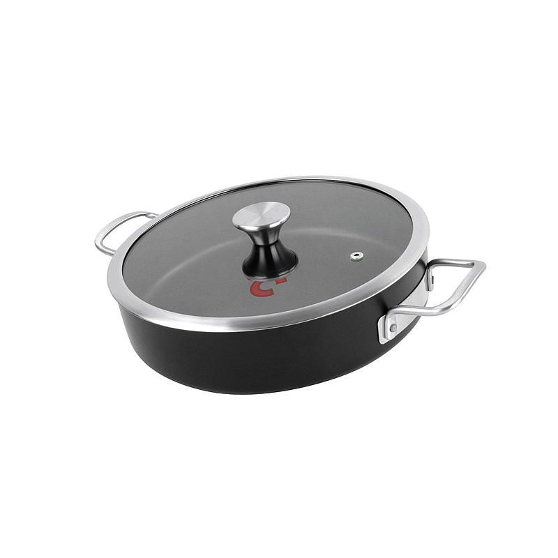 Cuisine Chef Bratpfanne ø 28 cm niedrig mit Glasdeckel