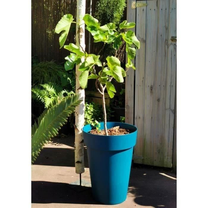 Vaso da fiori - RIVIERA - SOLEILLA - Plastica - H52 x D39 cm - Blu