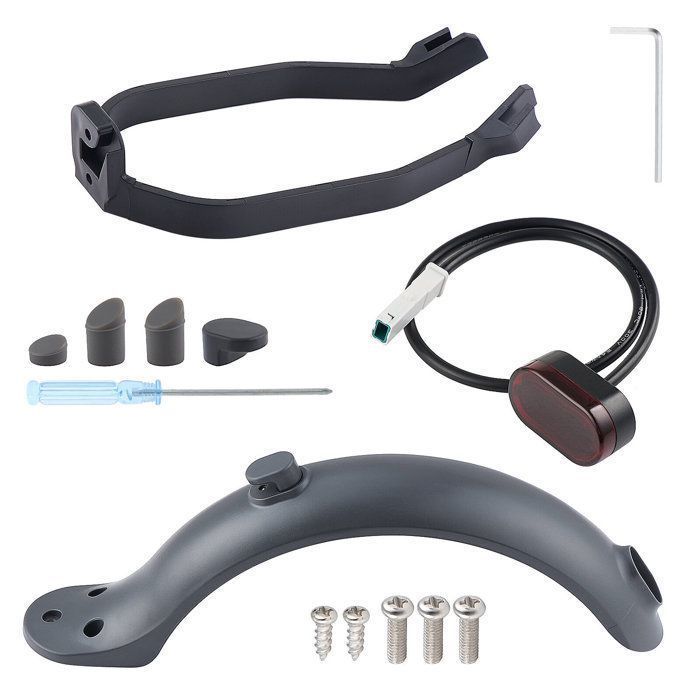 Garde Boue Arrière pour Trottinette Electrique Xiaomi M365/Pro Accessoire Scooter/Trottinette Electrique avec Support et Feu